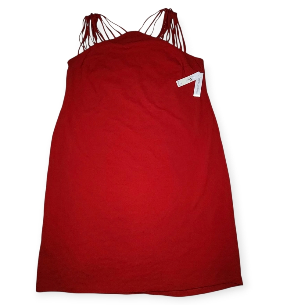 Shelby & Palmer Womens Sz 3X Dress Strappy Sleeve Red Stretch NWT